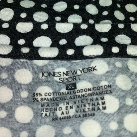 Jones New York Sport  black/white dotted top XL - Picture 5 of 7